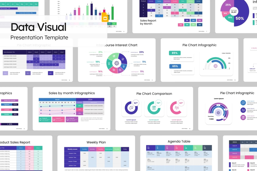 Download Template Presentasi Data Visual